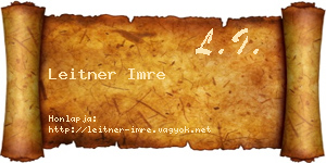 Leitner Imre névjegykártya